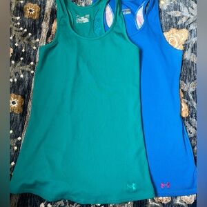 Under armour fitted tanks - both size large
